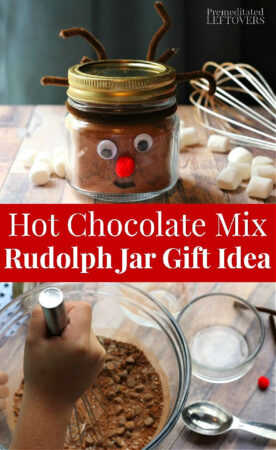 Homemade Hot Chocolate Mix in a Reindeer Jar