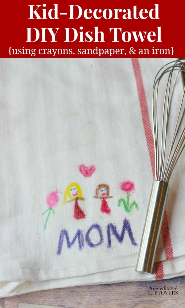 Kid-Decorated DIY Dish Towels - an easy homemade gift idea