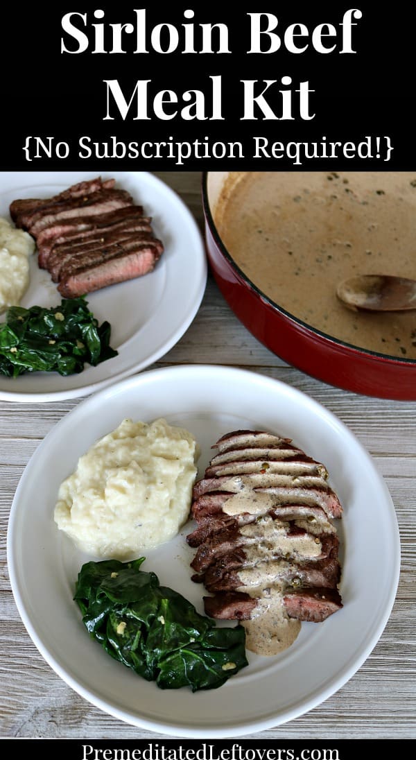 Sirloin Beef Meal Kit with Mashed Cauliflower and Baby Spinach from Raley's