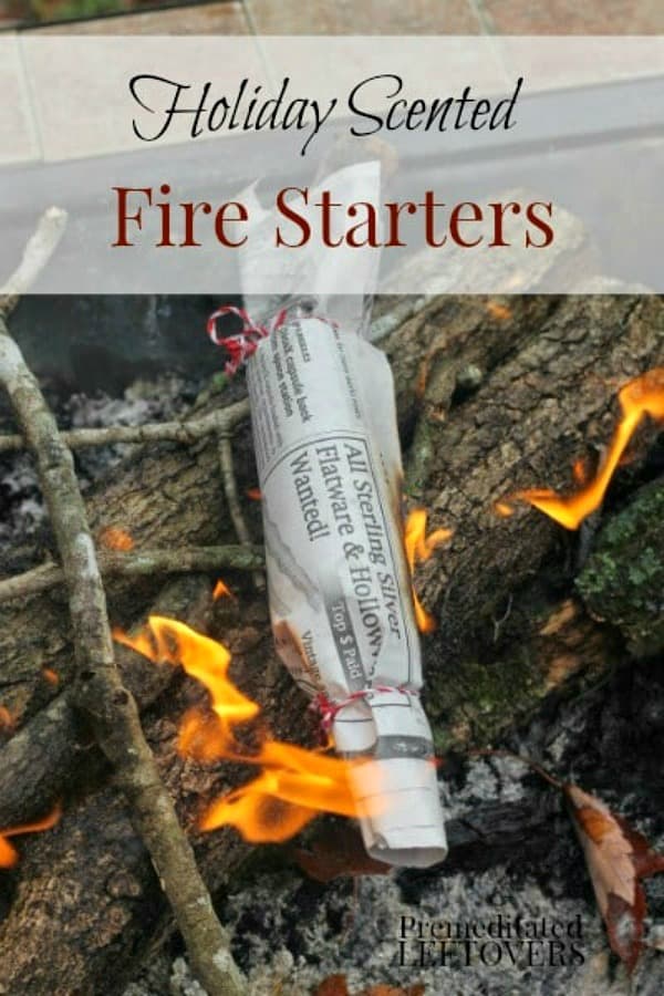 a homemade fire starter on fire