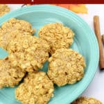 This No-Bake Pumpkin Cookies recipe is a delicious seasonal take on a classic favorite. Uses pumpkin puree, pumpkin pie spice, a nut butter, and quick oats.