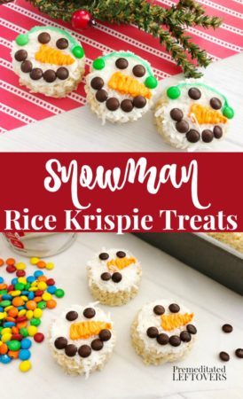 Easy Snowman Rice Krispie Treats Recipe and Tutorial