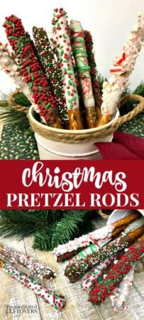 Quick and Easy Christmas Pretzel Rods