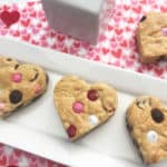 Valentine's Day chocolate chip cookie recipe plated