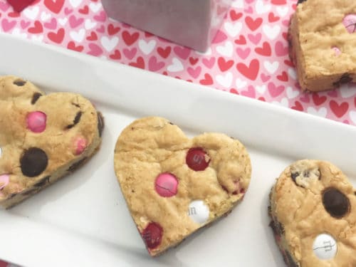 heart shaped chocolate chip cookies