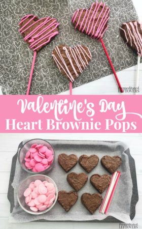 How to Make Valentine's Day Heart-Shaped Brownie Pops - Recipe and step by step tutorial