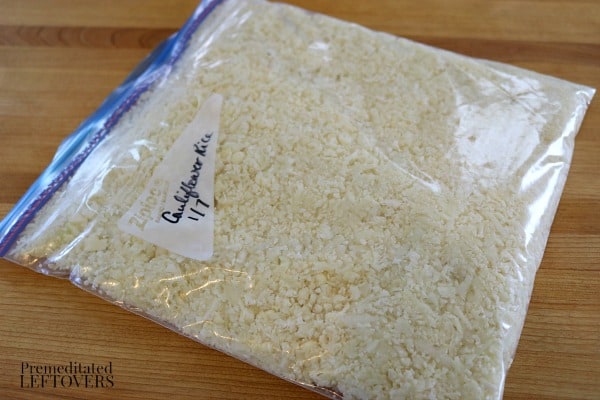How to store cauliflower rice is the refrigerator or freezer.