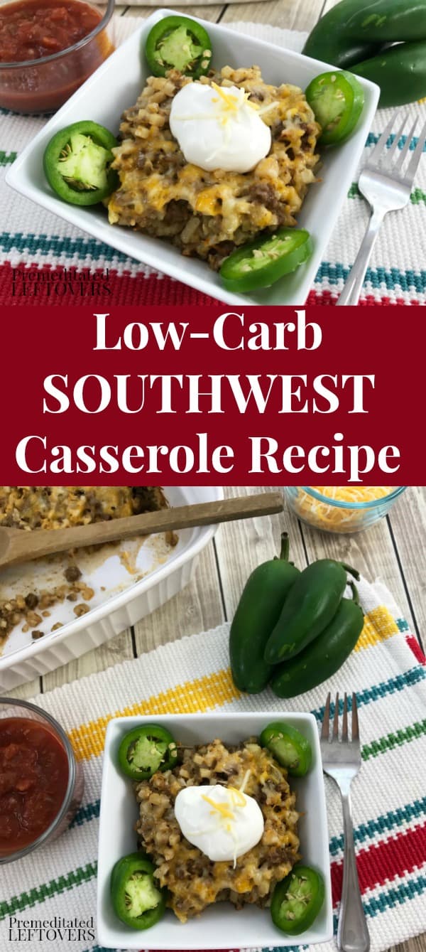 Low-Carb Mexican Casserole Recipe with Cauliflower Rice