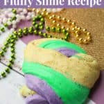 Purple, Green, and Gold, Mardi Gras Fluffy Slime Recipe