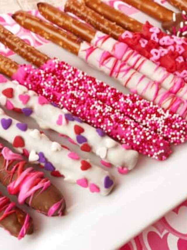 Valentine’s Day Romantic Chocolate Covered Pretzels Story