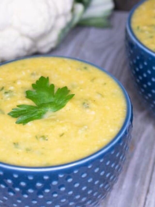 Fall Ready Roasted Pumpkin Soup with Cauliflower Rice Story