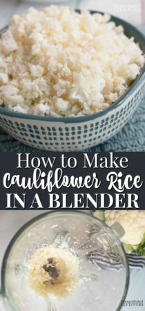 How to make cauliflower rice in a blender.