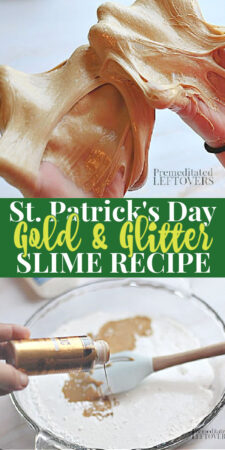 How to make Gold Slime with glitter for St. Patrick's Day
