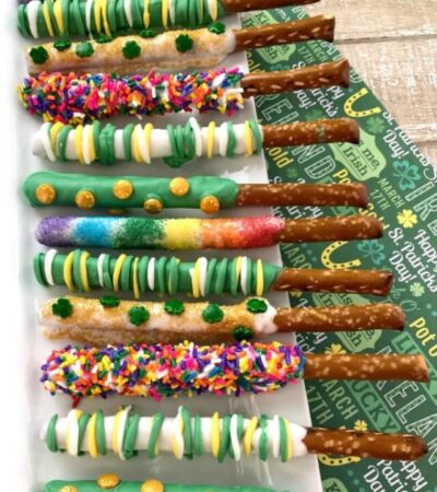 St. Patrick’s Day White Chocolate Covered Pretzels Recipe