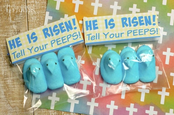 He is Risen - Tell your Peeps Easter party favor idea for kids.