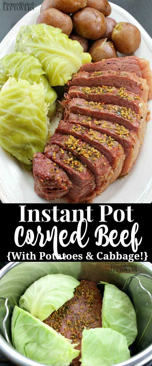 instant pot corned beef recipe with red potatoes and cabbage.