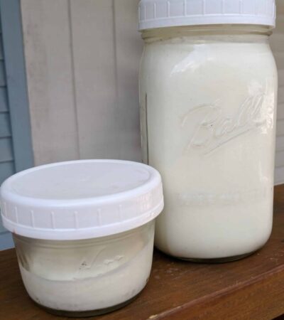 Homemade Instant Pot yogurt in mason jars.