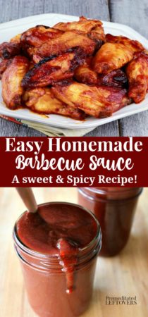 A easy homemade barbecue sauce sauce recipe - a sweet and spicy bbq sauce.