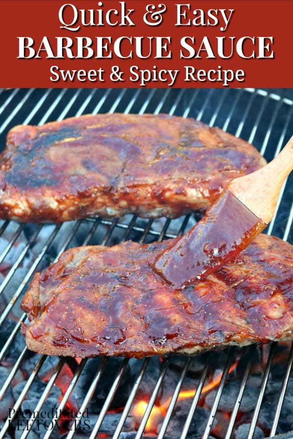 A quick and easy barbecue sauce recipe. This is a sweet and spicy BBQ recipe that is a family favorite!