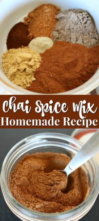 Easy homemade chai spice mix recipe.