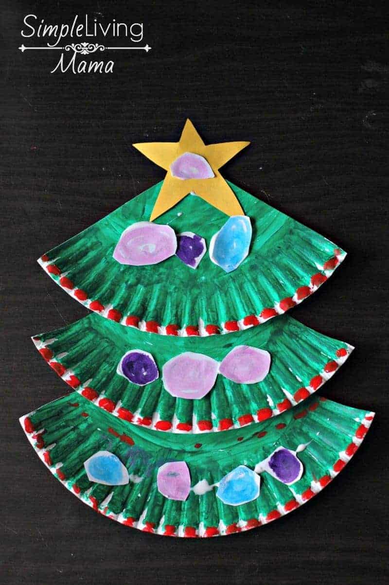 Paper Plate Christmas Tree Craft for Kids
