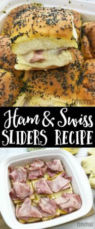 A quick and easy ham and Swiss cheese sliders recipe.