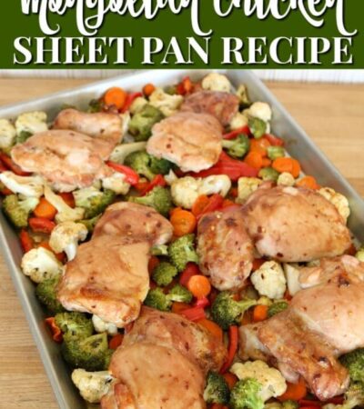 Sheet pan Mongolian chicken dinner recipe.