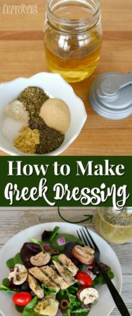 how to make a quick and easy Greek salad dressing recipe.