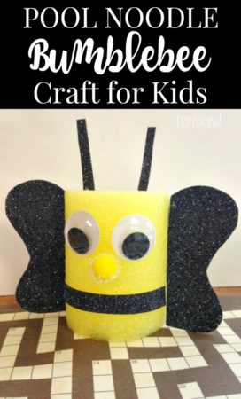 Pool Noodle Bumblebee Craft for kids