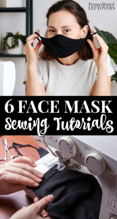 6 face mask sewing tutorials