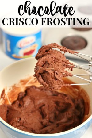 Quick and easy chocolate crisco frosting recipe.