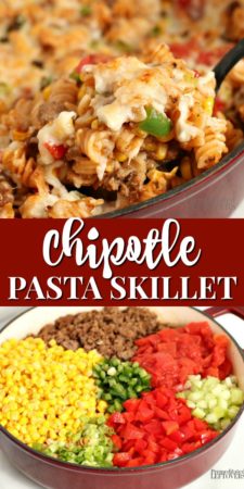 An easy chipotle pasta skillet recipe.