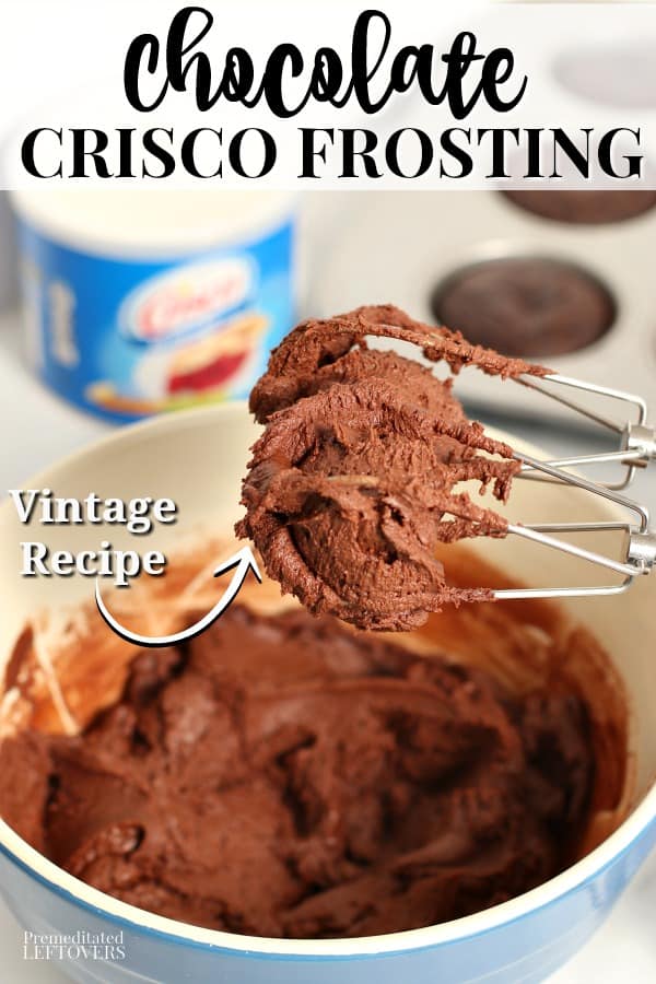 This Crisco chocolate frosting recipe is made with cocoa powder. It's a delicious bakery icing that's dairy-free. Chocolate Crisco frosting is great for decorating because it holds its shape on cakes & cookies.
