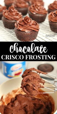 An easy homemade chocolate frosting using crisco and cocoa powder.