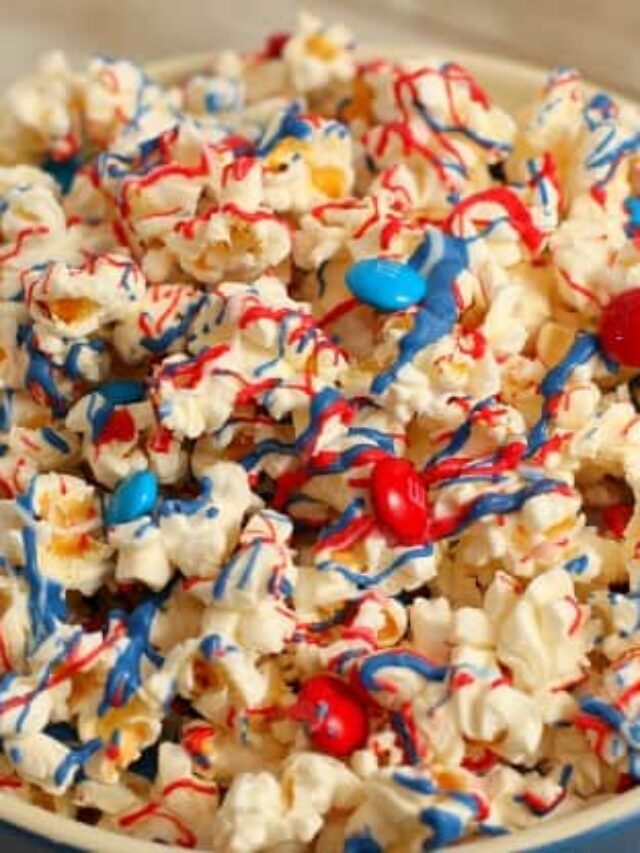 Patriotic Candy Popcorn with M&Ms Story