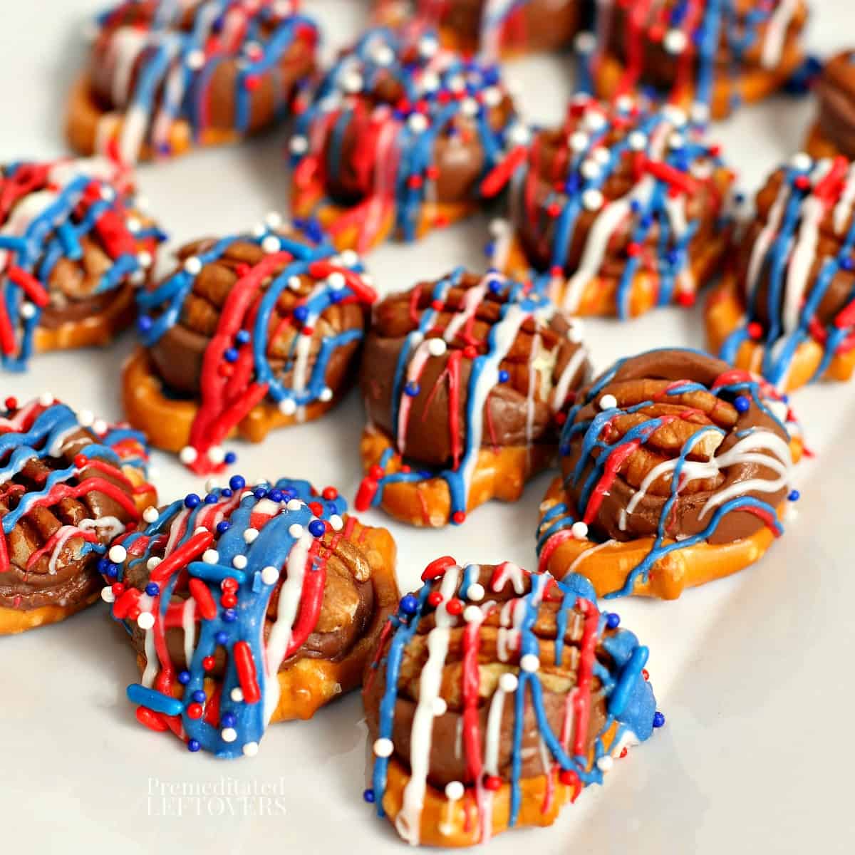 Rolo Pretzels with M&Ms - Oh Sweet Basil