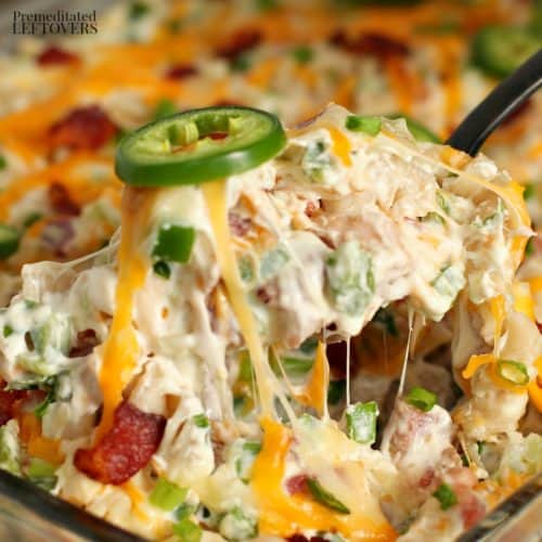 Jalapeno Popper Chicken Casserole Recipe with Pasta and Bacon