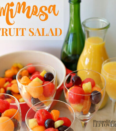 Mimosa Fruit Salad in wine glass