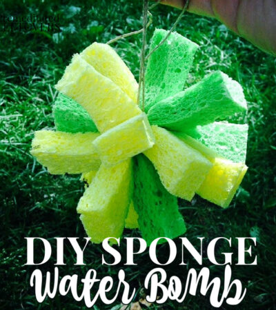 DIY water bomb made with sponges