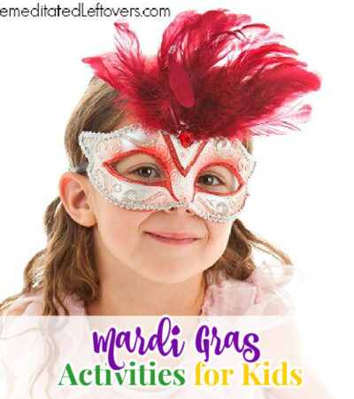 a girl in a mardi gras mask