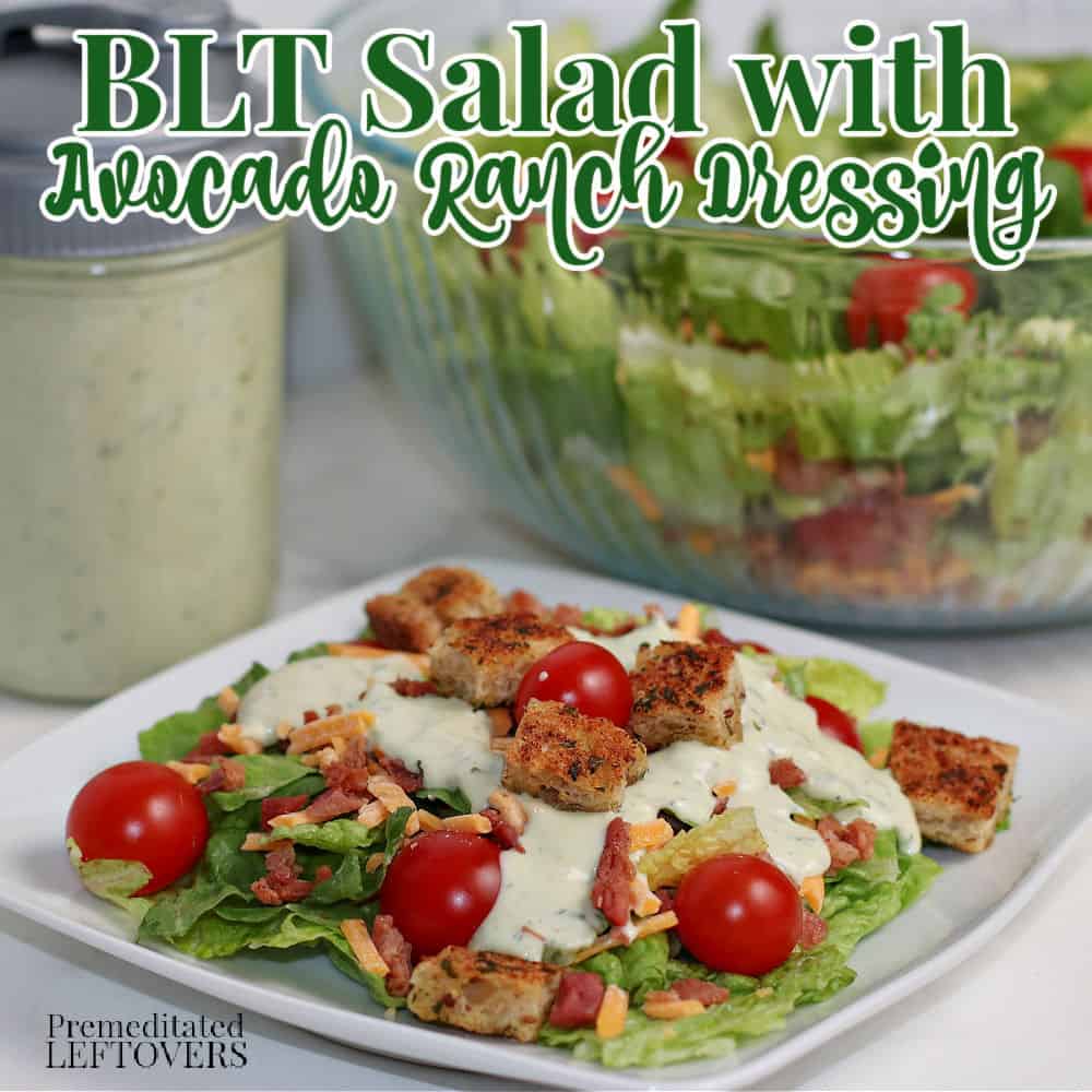 BLT Salad Recipe With Avocado Ranch Dressing