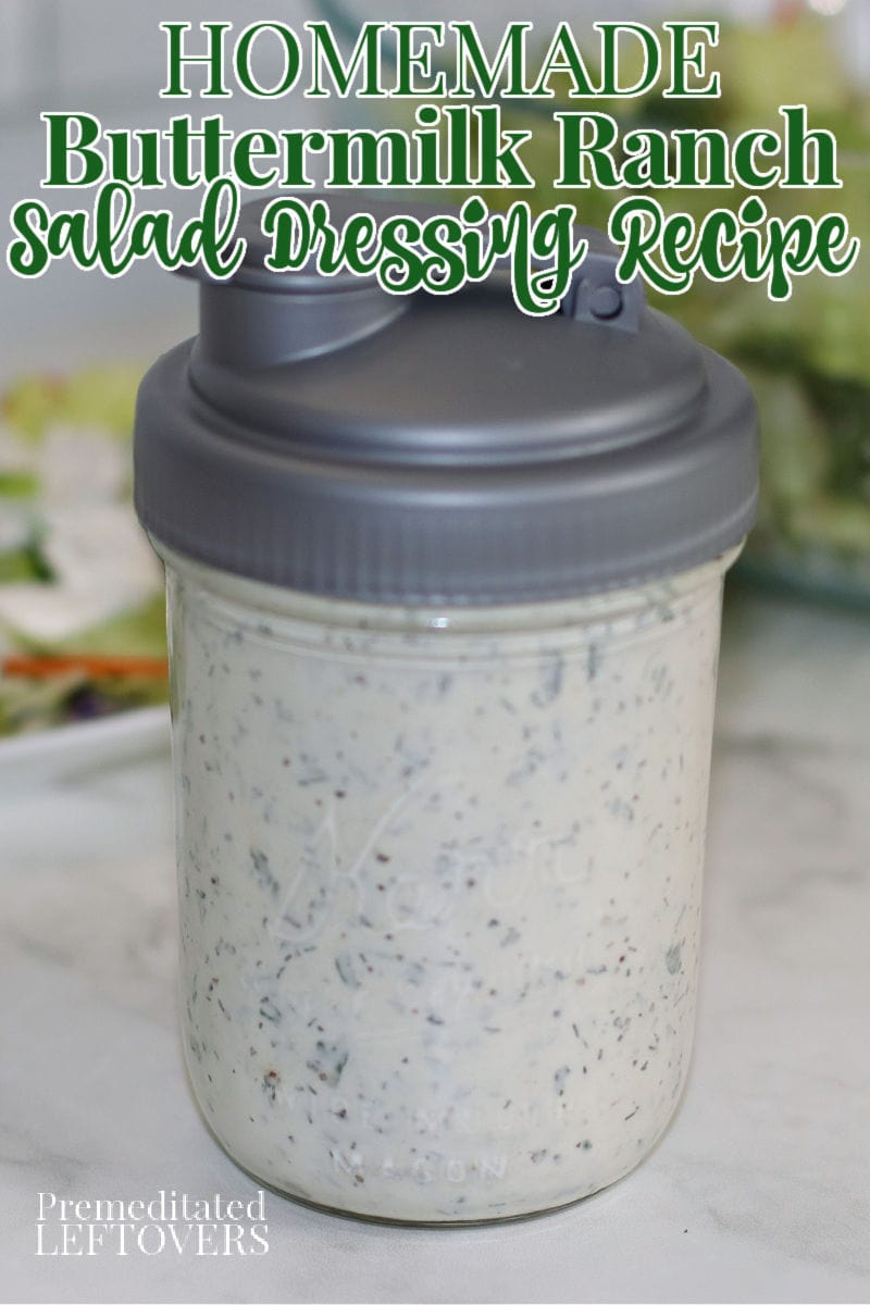 homemade buttermilk ranch salad dressing recipe