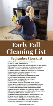 Early Fall Cleaning Tips and September Cleaning Checklist