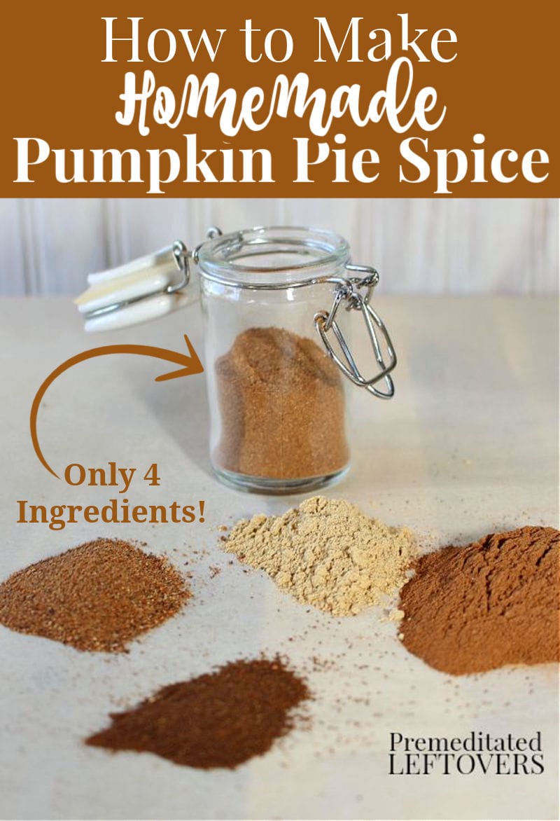 homemade pumpkin spice using 4 ingredients