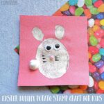 Handmade Bunny Stamps for Kids- Grab a potato and create these easy bunny stamps. Kids will love this fun yet simple craft for spring and Easter.