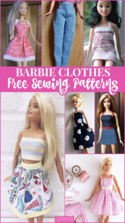 handmade Barbie doll clothes made from free sewing patterns
