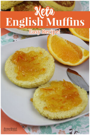 Keto low carb English muffins in the microwave