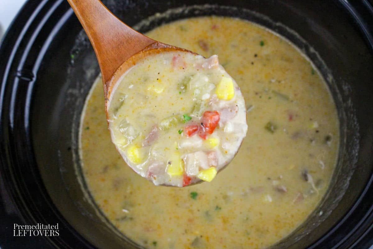 Crock-Pot Corn Chowder with Ham