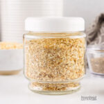 Close-up of finished Copycat Lipton Onion Soup Mix recipe in an airtight container