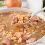 Leftover Ham and Bean Soup cooked in the Slow Cooker or Crock-Pot